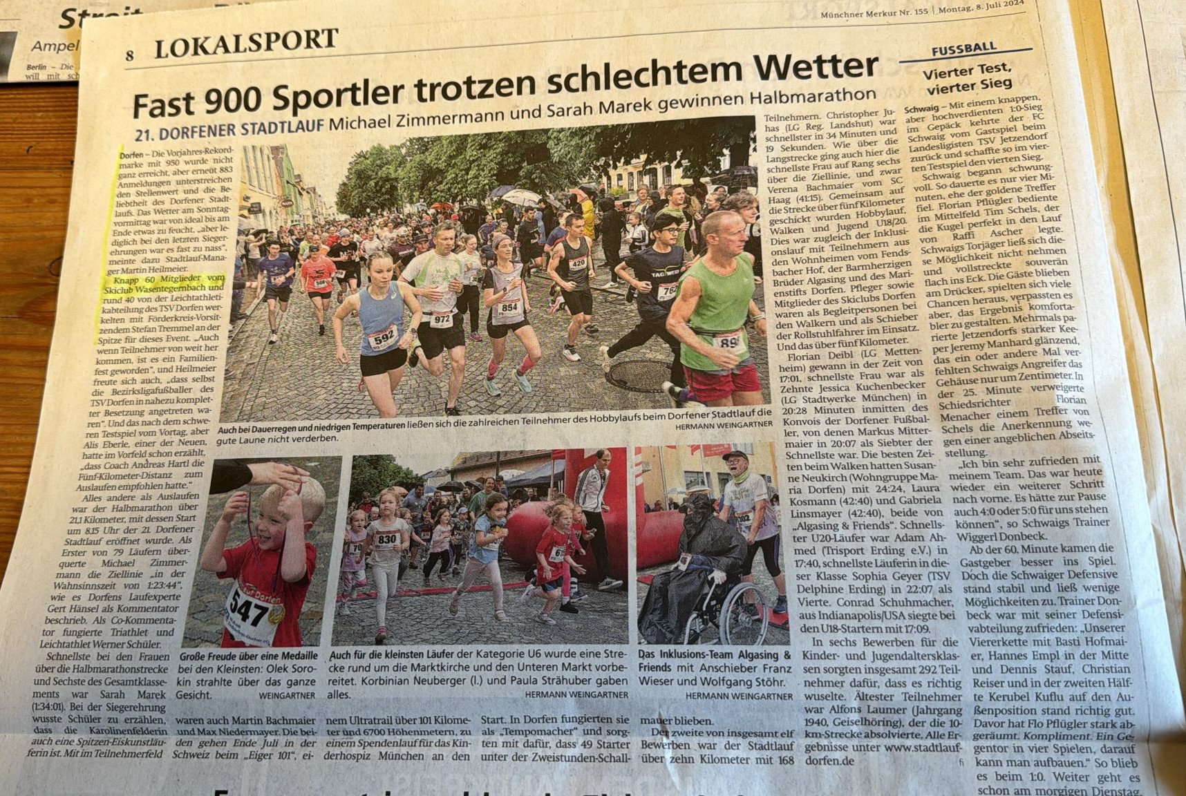 21. Dorfener Stadtlauf 2024